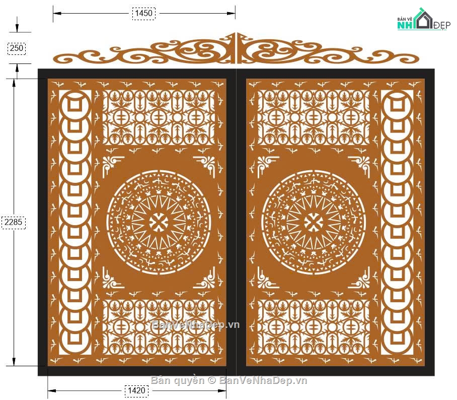cổng 2 cánh cnc,file cnc cổng 2 cánh,mẫu cổng 2 cánh