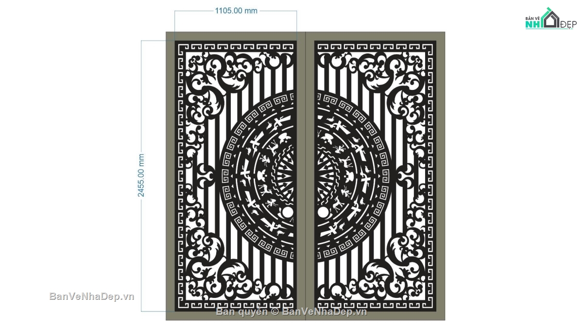 cổng 2 cánh cnc,file cnc cổng 2 cánh,mẫu cnc cổng 2 cánh