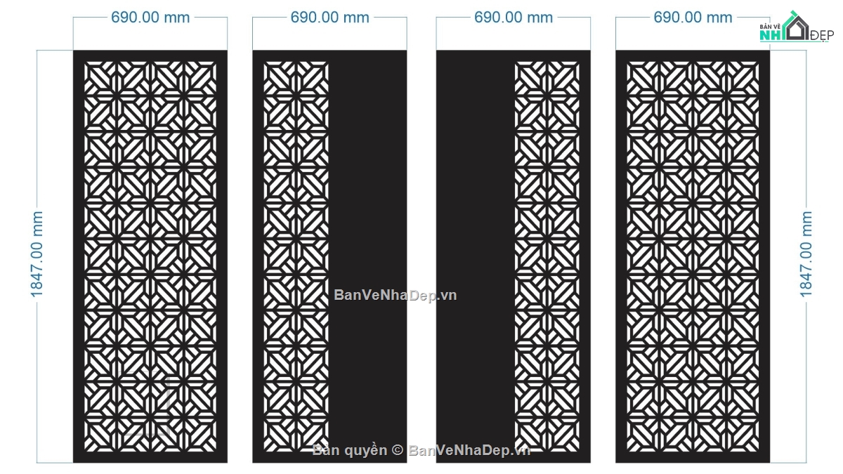 mẫu cổng 4 cánh,cổng 4 cánh cnc,file cổng cnc 4 cánh