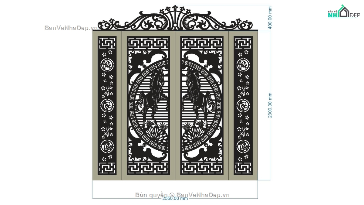 file cnc cổng 4 cánh,mẫu cổng 4 cánh,cổng 4 cánh