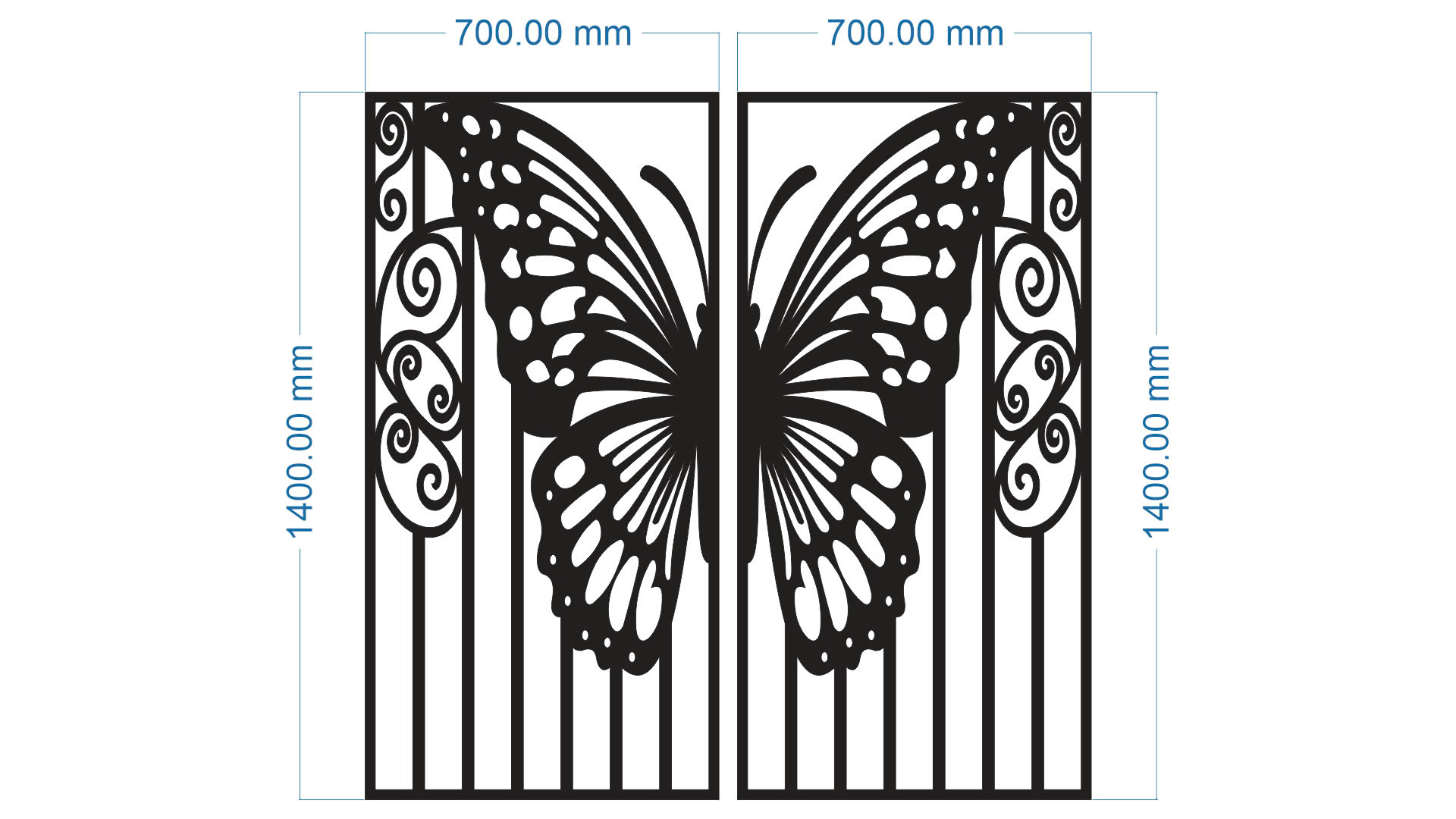 Mẫu cổng bướm,file cnc cổng bướm,cnc cổng bướm