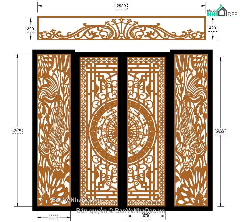 cá chép cnc,vòm,cnc cá chép,mẫu cổng cá chép