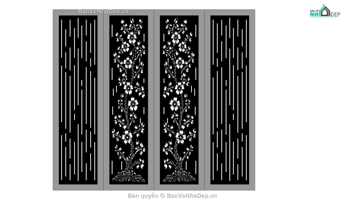 cổng cây hoa,mẫu cổng cây hoa,file cnc cổng cây hoa