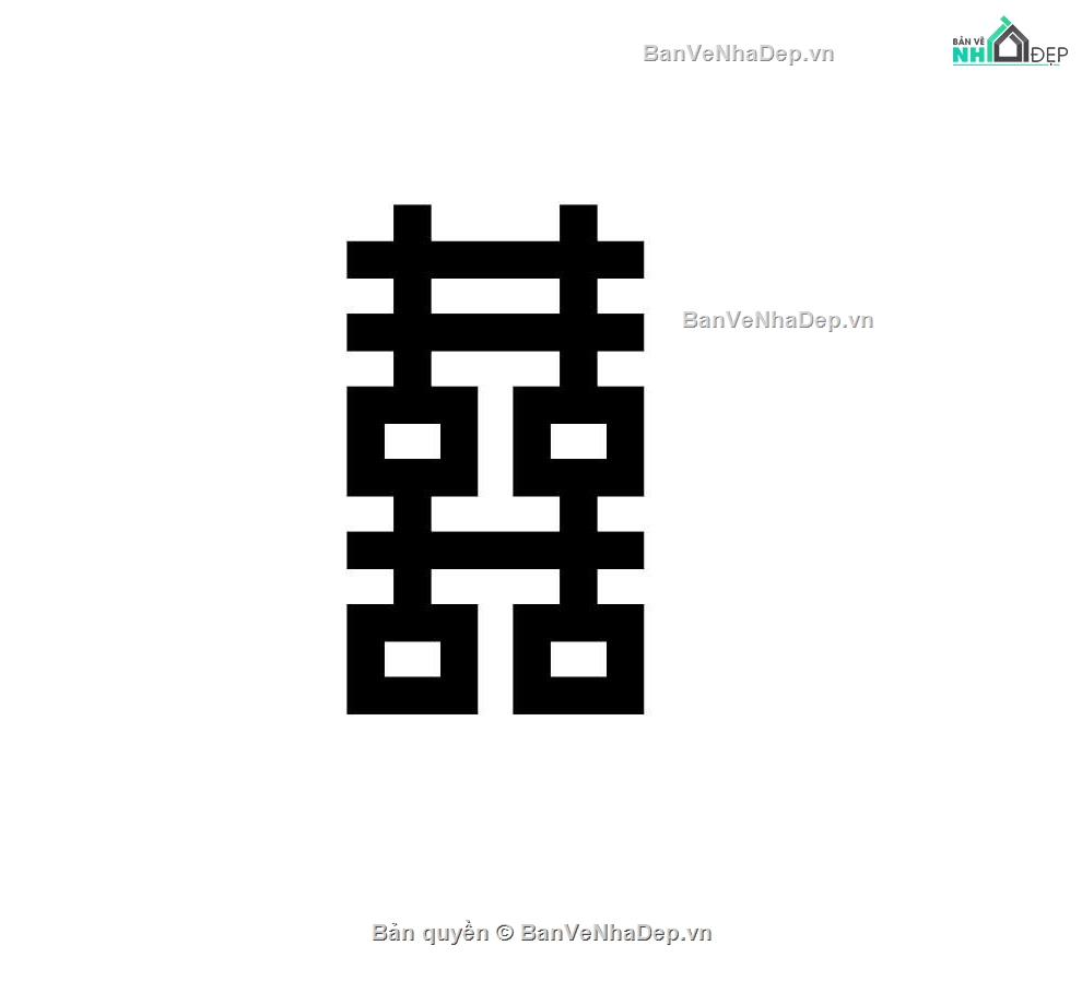 chữ hỷ,file cnc chữ hỷ,mẫu chữ hỷ