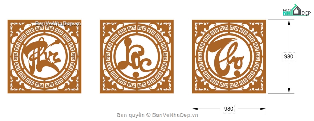 hoa văn cnc,File hoa văn,phúc lộc thọ,hoa văn