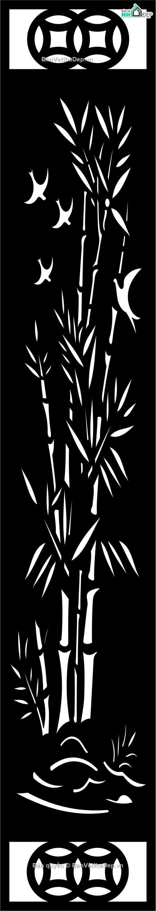 cây trúc cnc,file cnc trúc,đồng tiền cây trúc