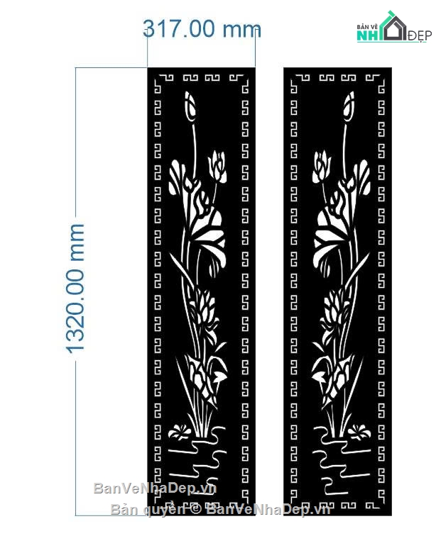 vách cnc,vách sen cnc,file cnc sen,mẫu cnc sen