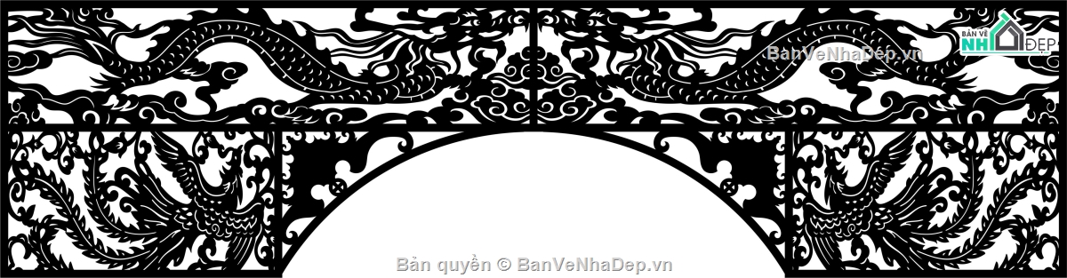 rồng phượng,mẫu cổng,mẫu cnc,cổng tứ linh