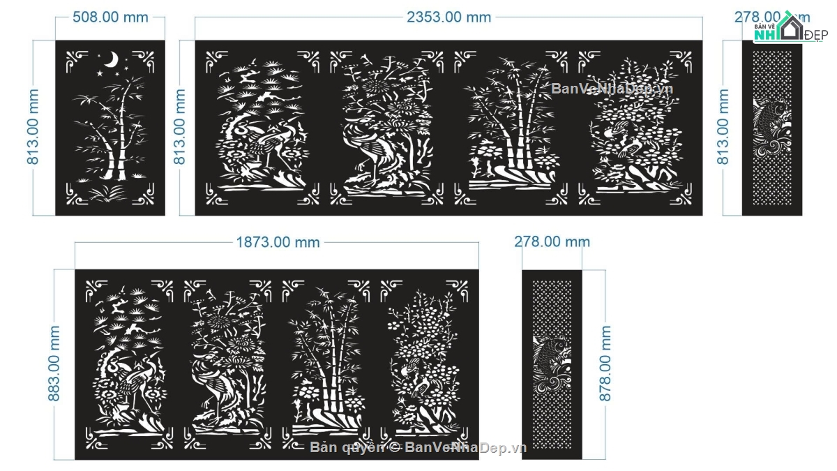 File tứ quý cnc,tứ quý cnc,File dxf tứ quý cnc,cnc cá chép