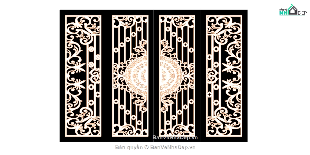 Cổng 4 cánh,cnc 4 cánh,Cổng 4 cánh cắt cnc,Cổng 4 cánh CNC đẹp,cổng 4 cánh đẹp cnc,cửa đẹp 4 cánh