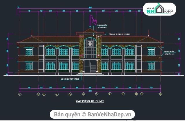 kiến trúc UBND xã,đò án kiến trúc,kiến trúc ủy ban