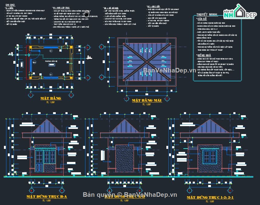 nhà bảo vệ,nhà để xe,bản vẽ nhà