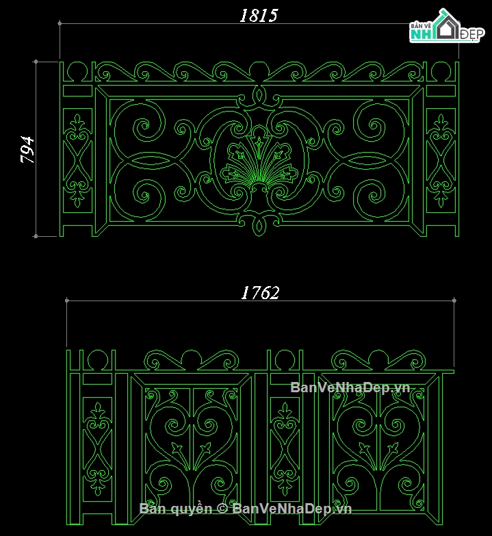 File lan can CNC,CNC lan can,bản vẽ lan can,lan can CNC,File cắt CNC lan can,LAN CAN BIỆT THỰ