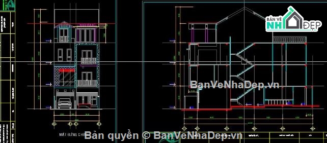 nhà phố 4 tầng,file cad nhà phố 4 tầng,cad nhà phố 4 tầng,autocad nhà phố 4 tầng