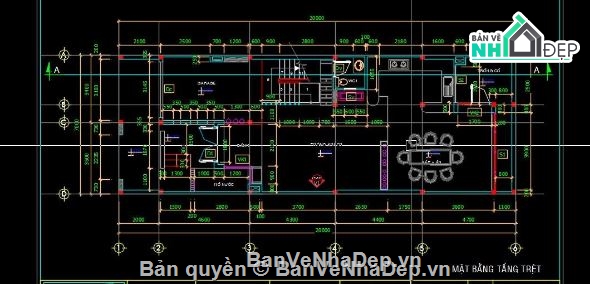 nhà phố 4 tầng,file cad nhà phố 4 tầng,cad nhà phố 4 tầng,autocad nhà phố 4 tầng