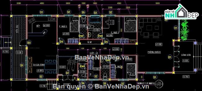 nhà cấp 4,cad nhà cấp 4,file cad nhà cấp 4,nhà cấp 4 file cad