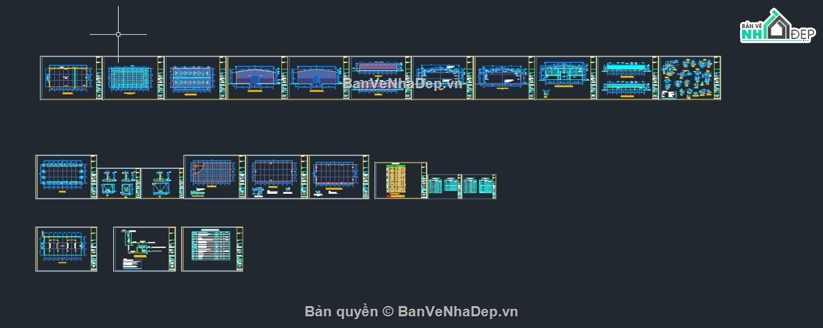 nhà xưởng,File cad nhà xưởng,bản vẽ nhà xưởng