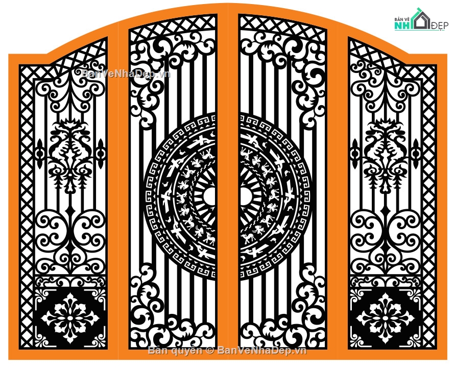 Cổng CNC,Cổng cnc đẹp mắt,CNC cổng đẹp mắt,File dxf cổng cnc đẹp