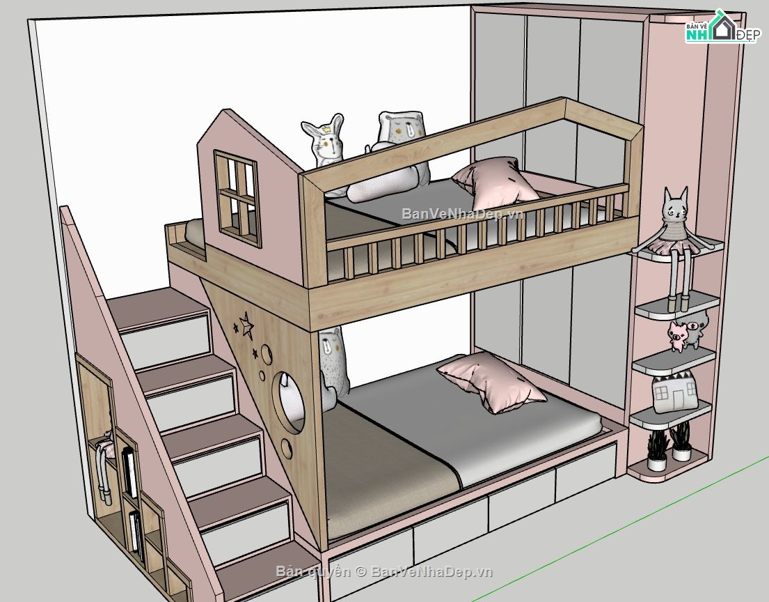 sketchup mẫu giường,mẫu giường,file sketchup giường ngủ