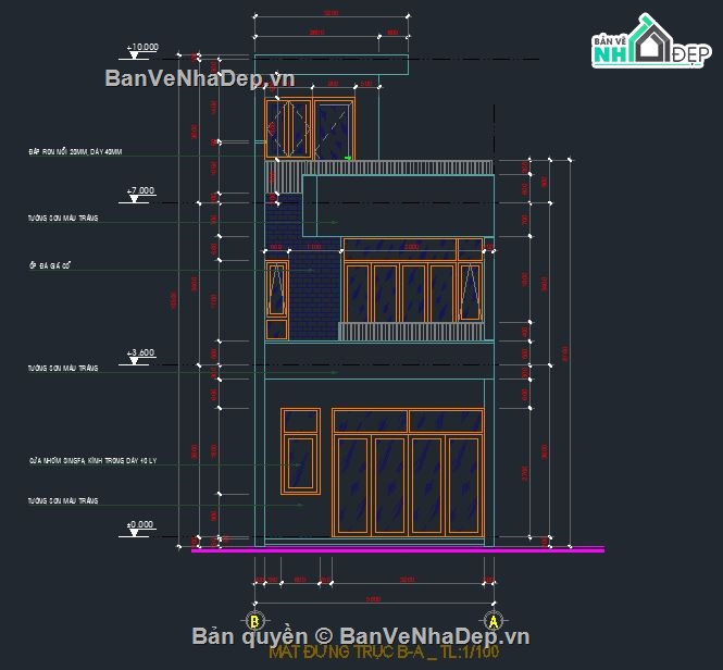 kiến trúc 2 tầng,kiến trúc nhà 2 tầng,nhà phố 5x20m