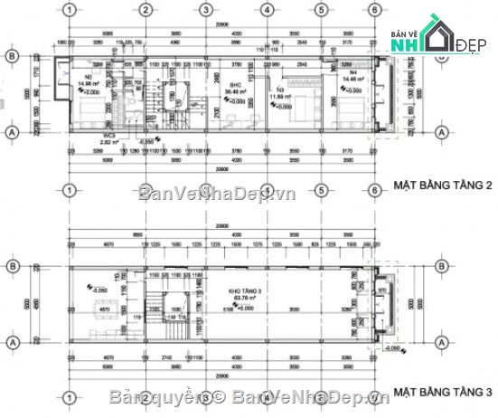 kiến trúc nhà,kiến trúc nhà phố,bản vẽ nhà phố 5x20m