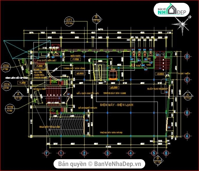 trung tâm thương mại,trung tâm thương mại Đại phát Hàng,kiến trúc trung tâm thương mại,File cad trung tâm thương mại