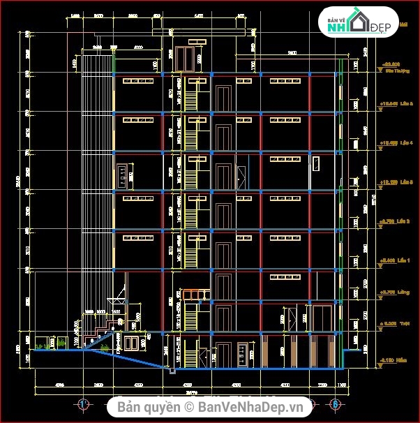 trung tâm thương mại,trung tâm thương mại Đại phát Hàng,kiến trúc trung tâm thương mại,File cad trung tâm thương mại