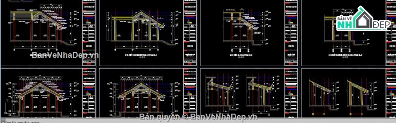 thiết kế đình làng,cad đình làng,đình làng
