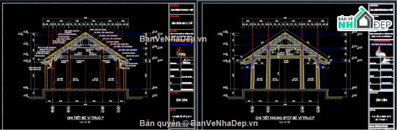 thiết kế đình làng,cad đình làng,đình làng