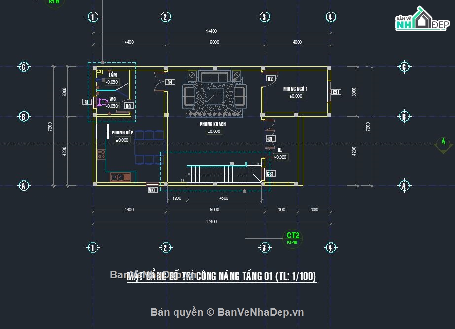 nhà phố 2 tầng,file cad nhà phố gác lửng,kiến trúc nhà phố