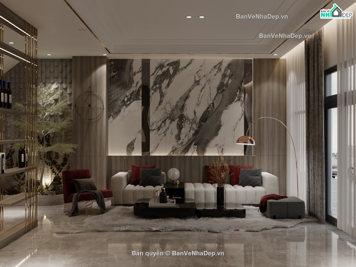 File thiết kế,phòng bếp hiện đại,phòng khách hiện đại