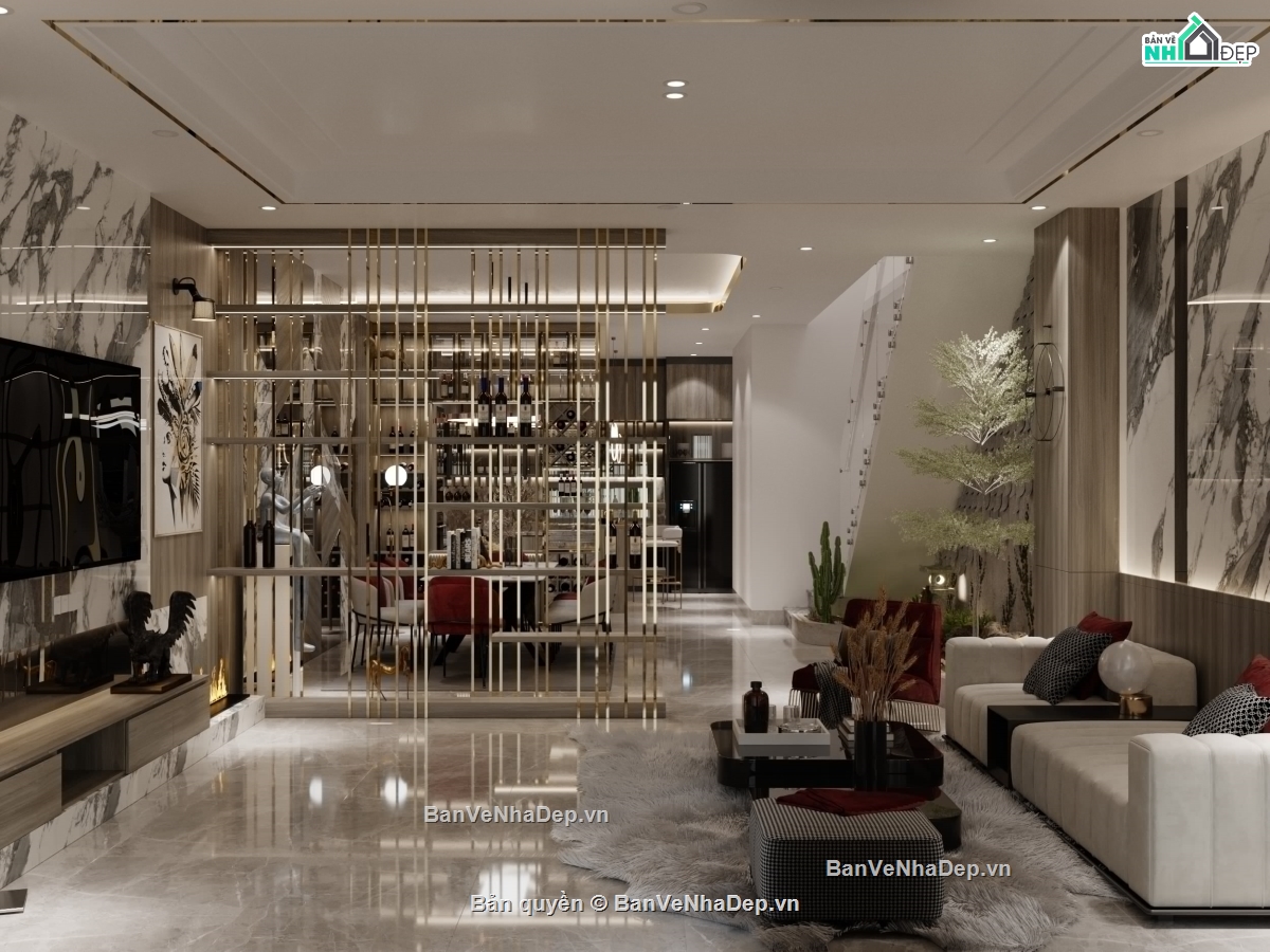 File thiết kế,phòng bếp hiện đại,phòng khách hiện đại