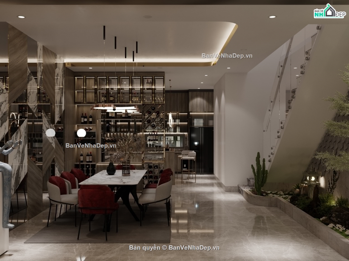 File thiết kế,phòng bếp hiện đại,phòng khách hiện đại