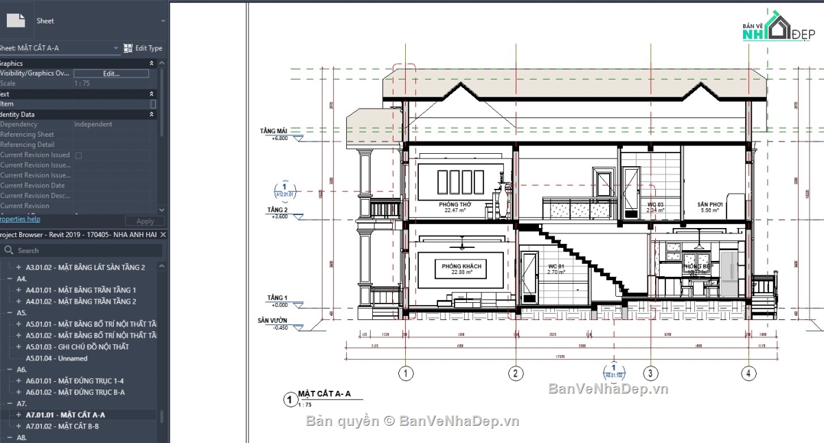 biệt thự mái nhật revit,file revit biệt thự 2 tầng mái nhật,biệt thự 2 tầng mái nhật revit,bản vẽ biệt thự 2 tầng revit