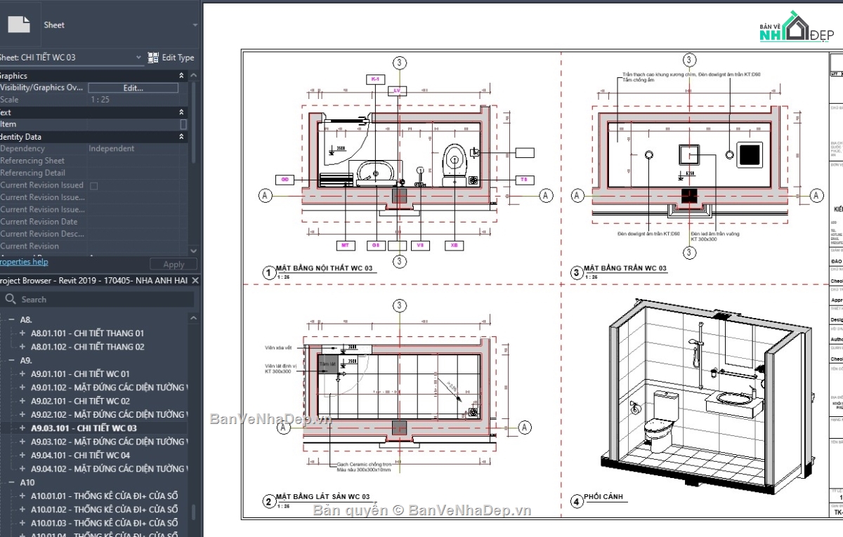 biệt thự mái nhật revit,file revit biệt thự 2 tầng mái nhật,biệt thự 2 tầng mái nhật revit,bản vẽ biệt thự 2 tầng revit