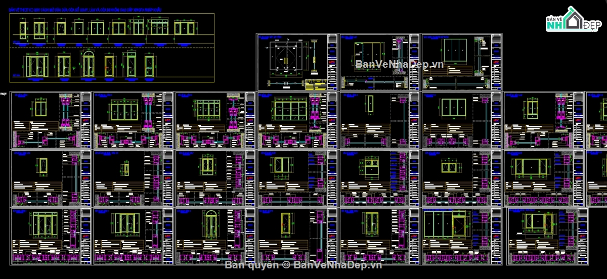 thư viện cad,chi tiết cửa,chi tiết cấu tạo,thư viện cửa