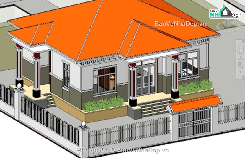 nhà 1 tầng,mẫu nhà cấp 4,bản vẽ nhà cấp 4