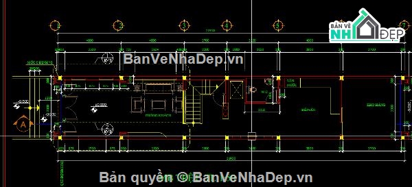 nhà phố 6 tầng,file cad nhà phố,nhà phố file cad,bản vẽ nhà phố