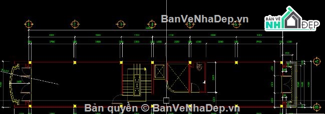 nhà phố 6 tầng,file cad nhà phố,nhà phố file cad,bản vẽ nhà phố