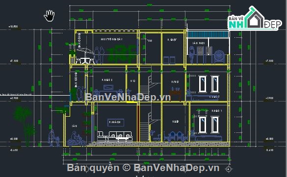 nhà phố 2 tầng,file nhà phố 2 tầng,bản vẽ nhà phố 2 tầng