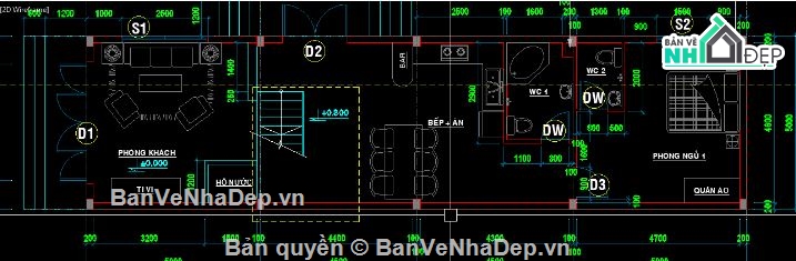 nhà phố 2 tầng,file nhà phố 2 tầng,mẫu nhà phố 2 tầng,cad nhà phố 2 tầng
