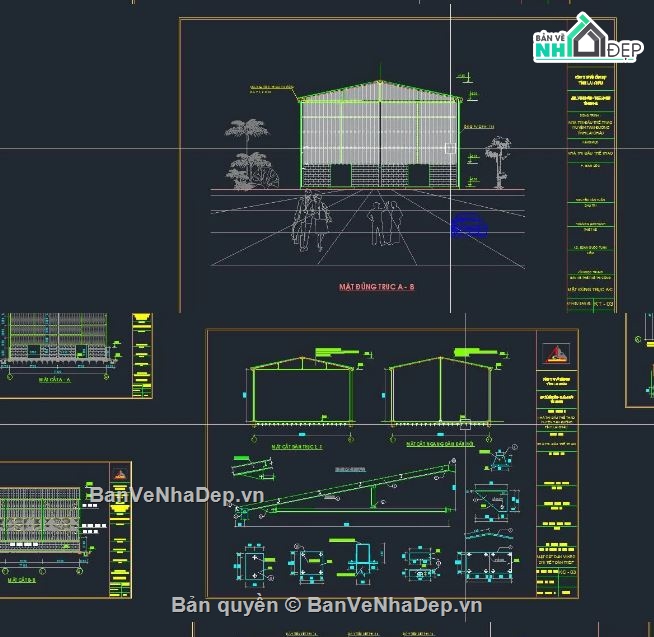 nhà cầu lông,nhà thi đấu cầu lông,autocad nhà thi đấu cầu lông,bản vẽ nhà thi đấu cầu lông