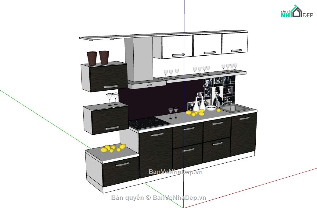 Thiết kế nội thất phòng bếp,model bếp,Thiết kế nội thất,nội thất phòng bếp