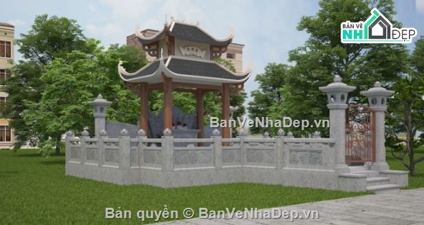thiết kế lăng mộ,lăng mộ 3d,phối cảnh lăng mộ