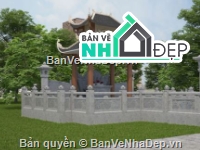 thiết kế lăng mộ,lăng mộ 3d,phối cảnh lăng mộ