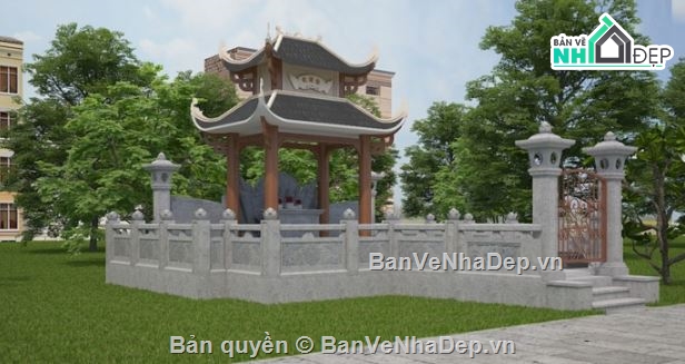 thiết kế lăng mộ,lăng mộ 3d,phối cảnh lăng mộ