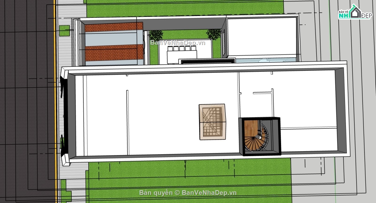 nhà 3 tầng,sketchup nhà 3 tầng,phối cảnh nhà 3 tầng,nhà 3 tầng tân cổ điển