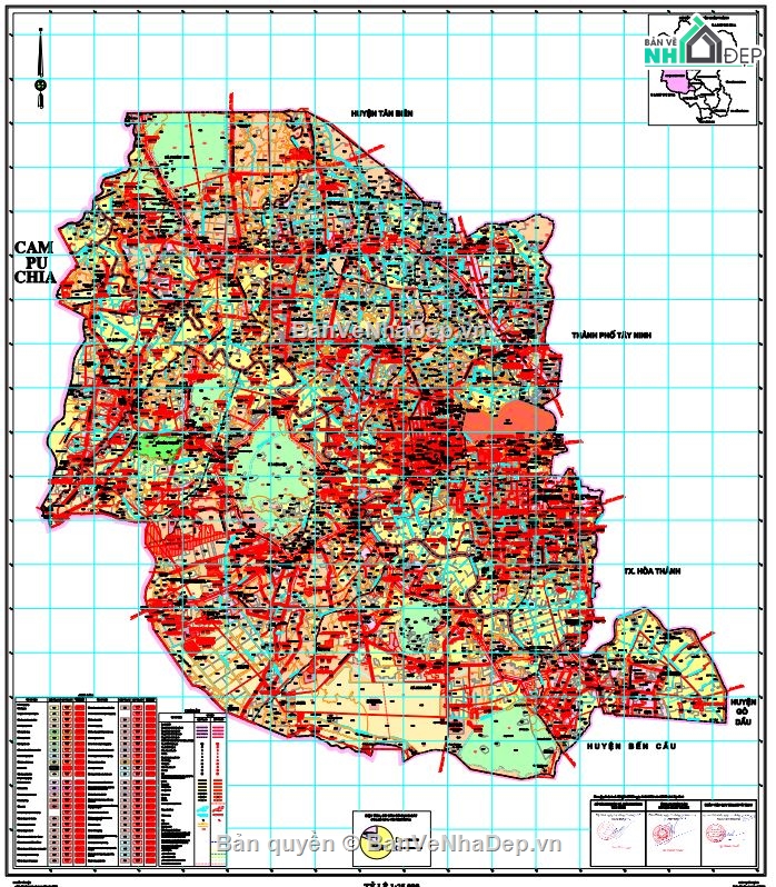 quy hoạch sử dụng đất,quy hoạch huyện Châu Thành,bản vẽ quy hoạch