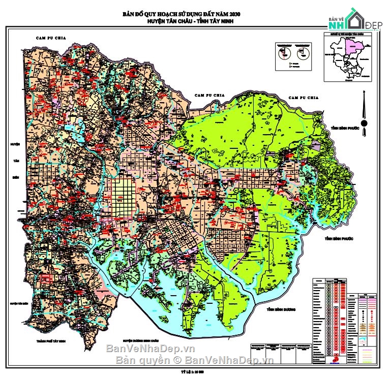 quy hoạch sử dụng đất,quy hoạch huyện tân châu,bản đồ quy hoạch