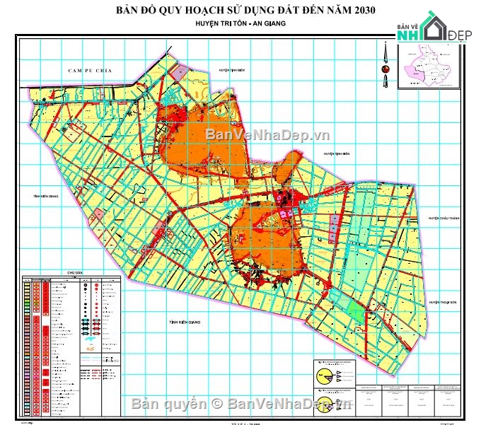 quy hoạch sử dụng đất,quy hoạch huyện,quy hoạch huyện tri tôn,bản vẽ quy hoạch